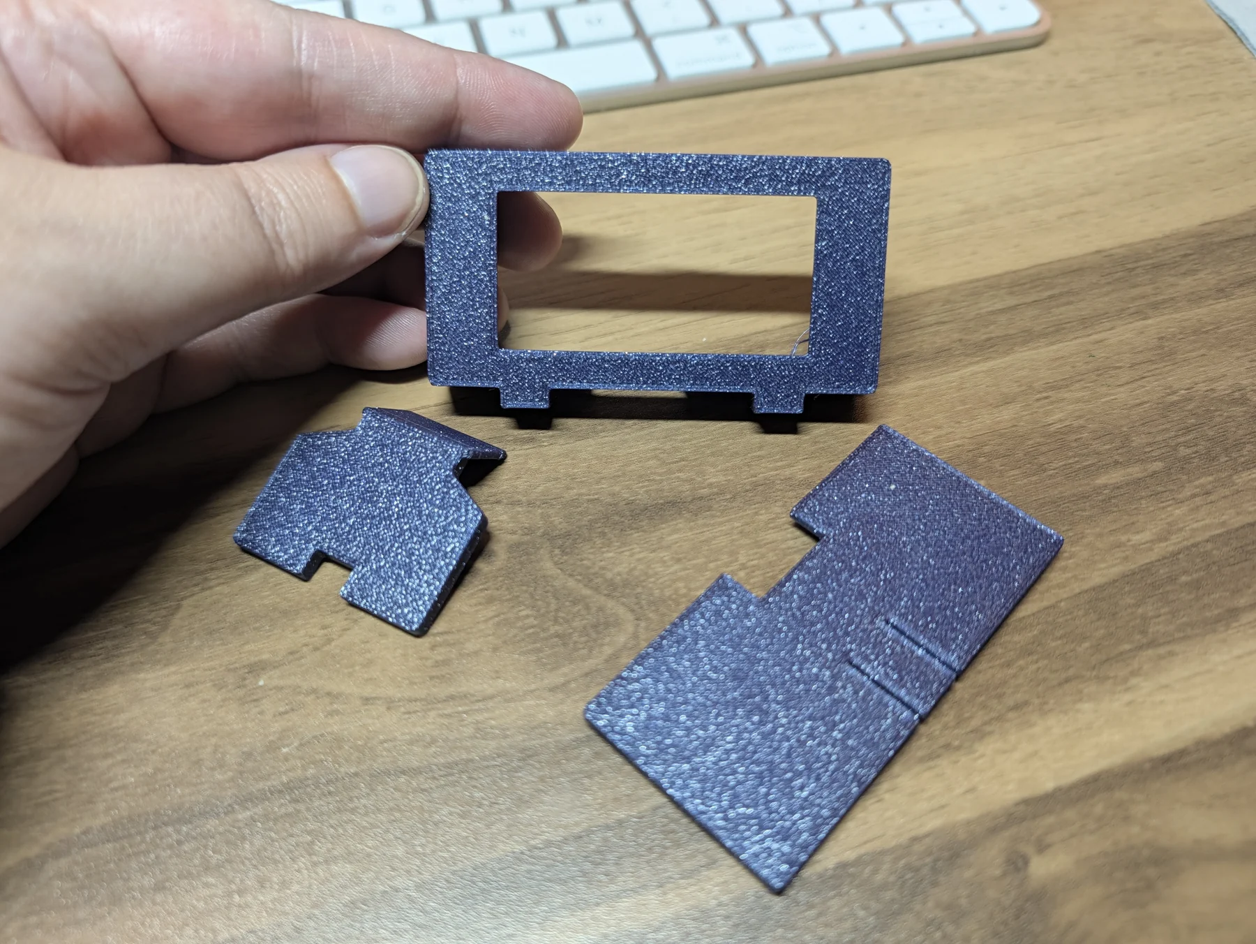 V2 frame and rear pieces shown from the front