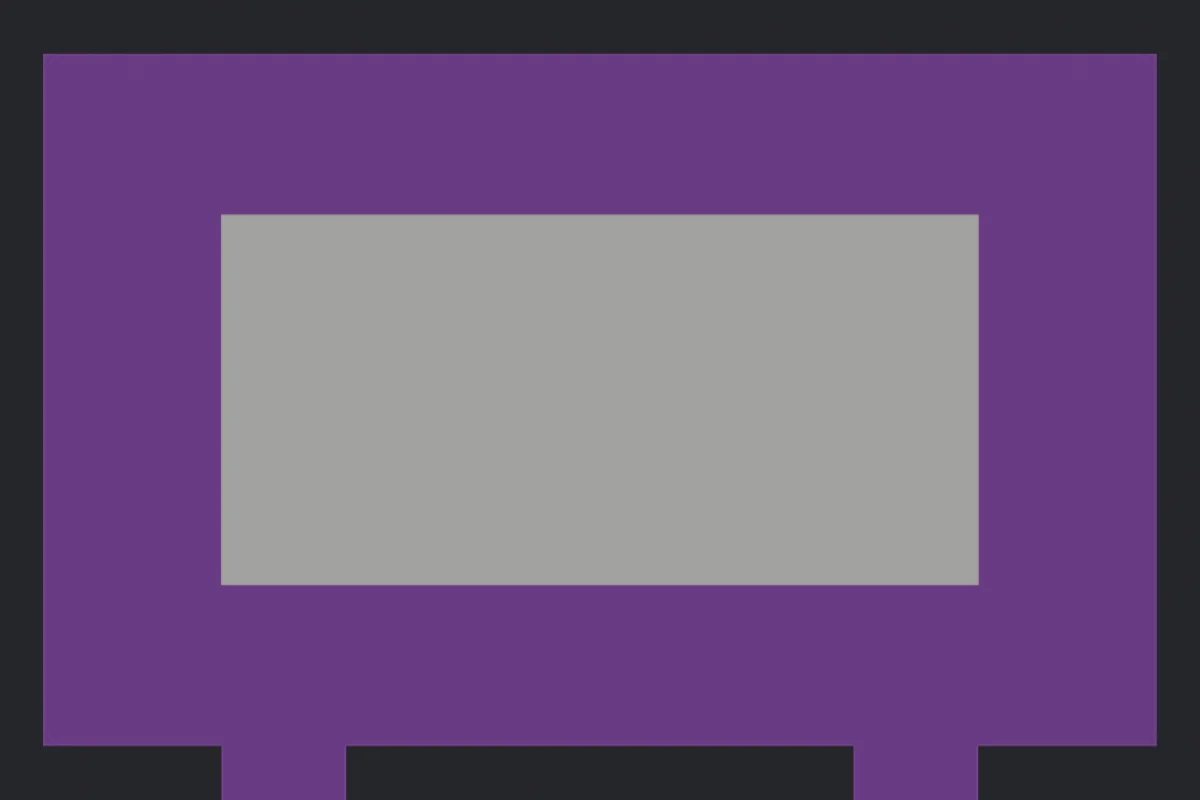 Front CAD view of the uninterrupted symmetric V3 frame