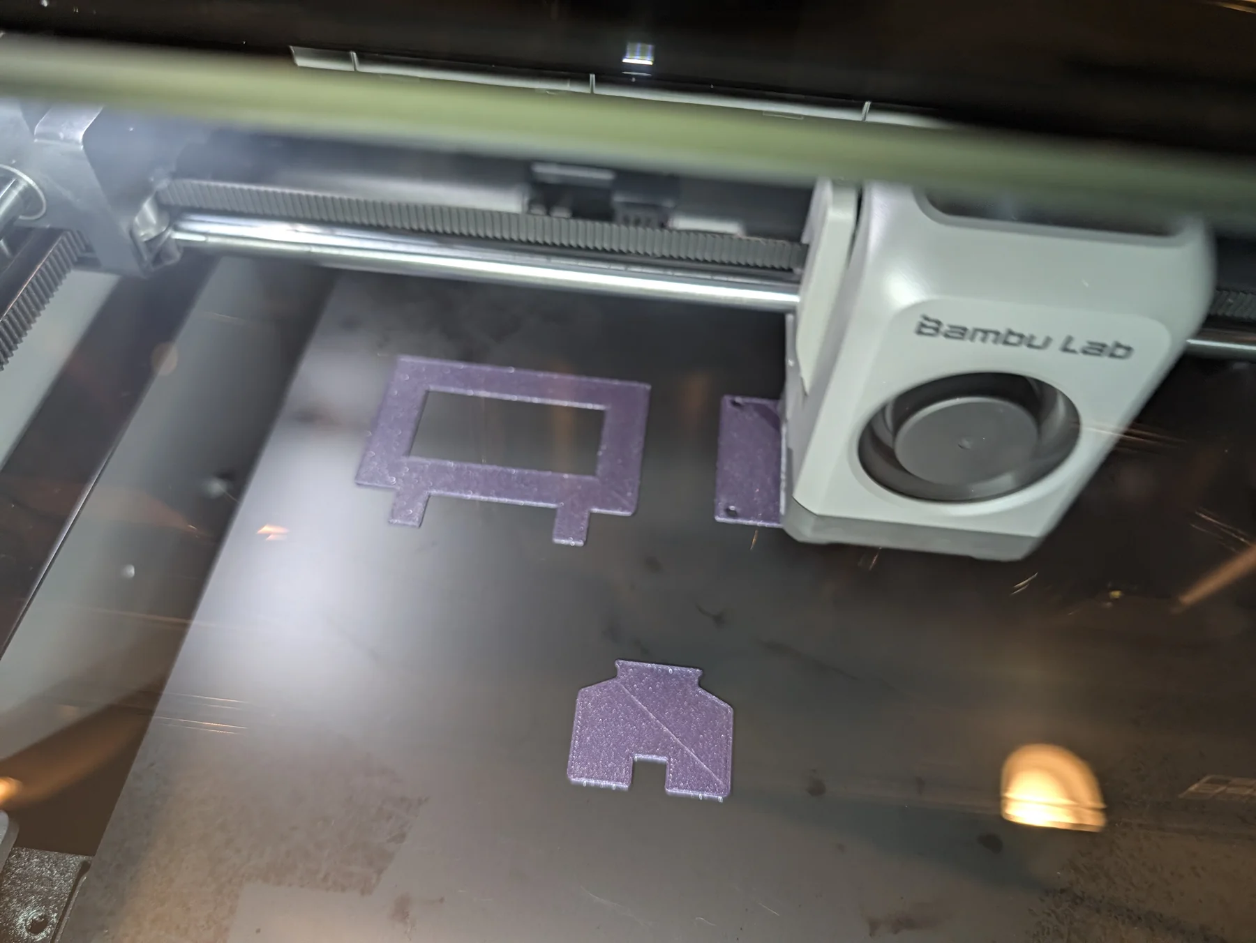 V4 enclosure printing face-down on the smooth build plate